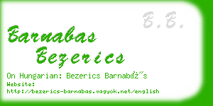 barnabas bezerics business card